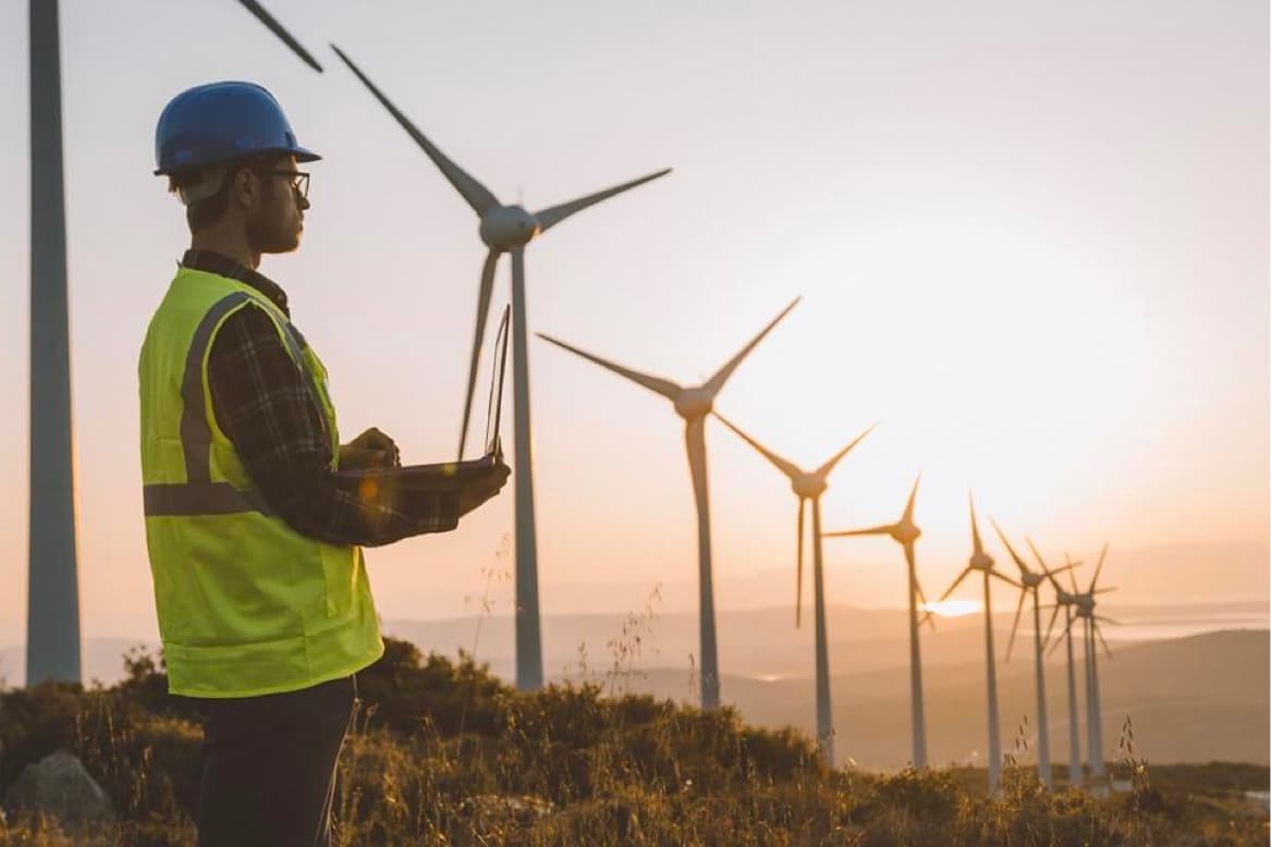 green energy, workers, and data